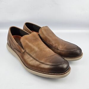 Rockport Men's Garett Venetian Loafers Gradient Brown Leather 10.5